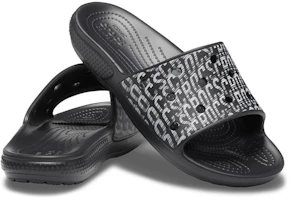 Shop Crocs Classic Logo Motion Sandal 'Hitam Putih' 206124-066