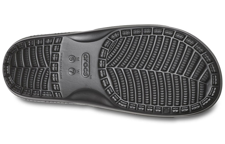 Crocs Classic Logo Motion Slides 'Black White' 圖 7