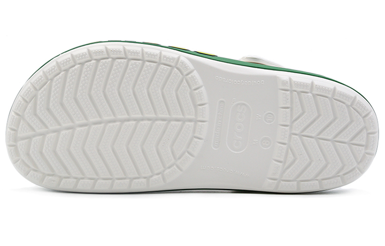 Crocs Classic Logo Stylish Sports Slippers White Yellow Green 圖 6