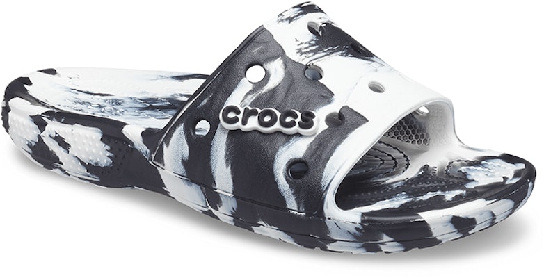 Crocs Classic Marble Sandal Unisex Hitam Putih 206879-103 Lookbook Crocs Classic Marble Sandal Unisex Hitam Putih 206879-103