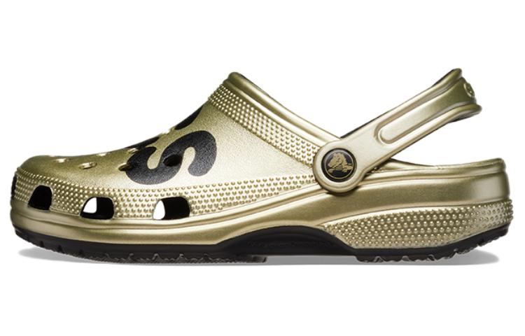 Crocs Classic Metallic Logo Clog Gold Metallic 210803-797