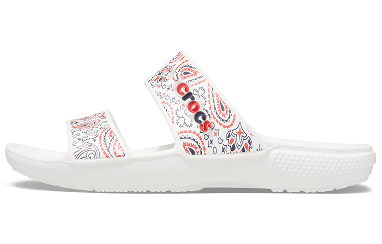 Crocs Classic Non-Slip Wear-Resistant Sports Slippers Unisex White 207350-94S