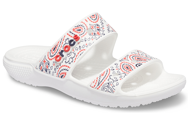 Lookbook Crocs经典防滑耐磨运动拖鞋男女通用白色 207350-94S