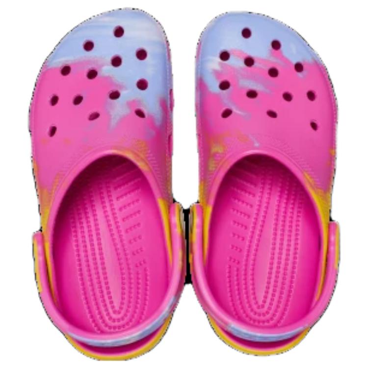 Crocs Classic Ombre Clogs 'Pink Yellow Blue' 圖 5