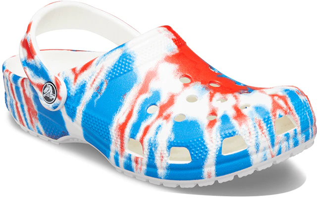 Crocs经典款耐磨防滑运动男女同款白蓝红凉鞋 '白蓝红' 205453-928 Lookbook Crocs经典款耐磨防滑运动男女同款白蓝红凉鞋 '白蓝红' 205453-928