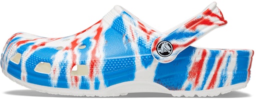 Crocs Classic Pattern Wear-Resistant Non-Slip Sports Unisex White Blue Red Sandals 'White Blue Red' 205453-928 Crocs Classic Pattern Wear-Resistant Non-Slip Sports Unisex White Blue Red Sandals 'White Blue Red' 205453-928