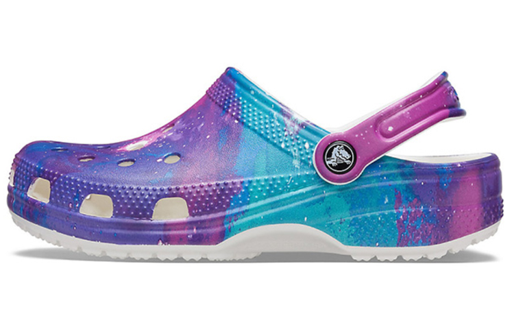 Crocs Classic Pattern White Purple Sandals 'White Purple' 206565-14N