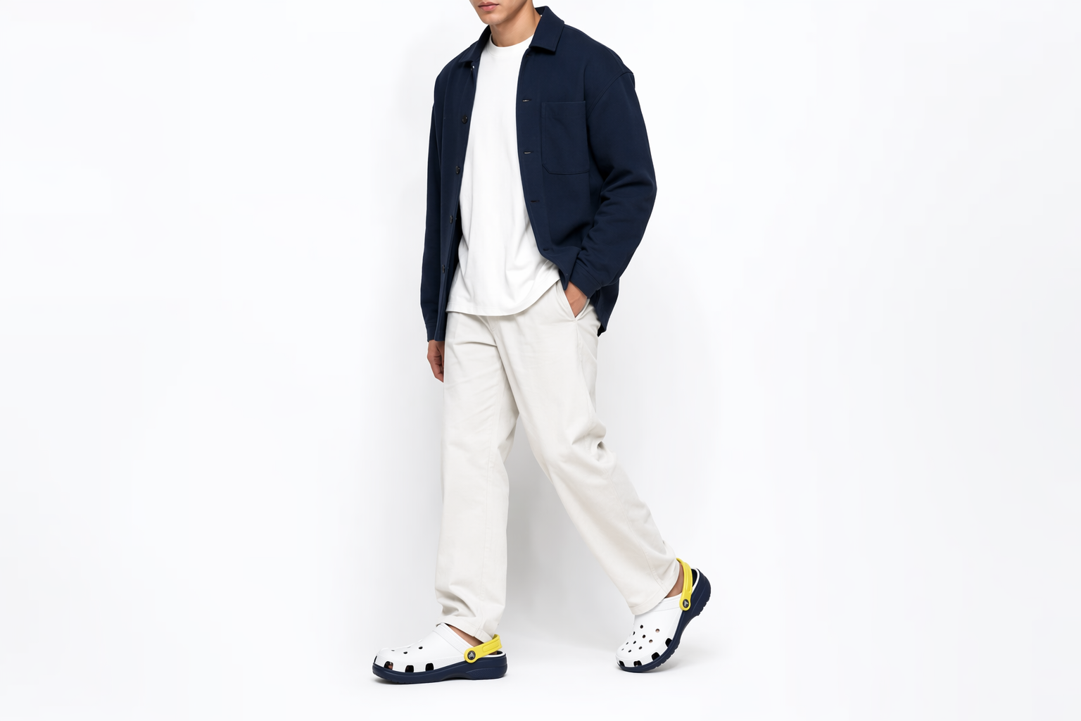 Order Crocs 经典复古运动洞洞鞋 白色 211281-100