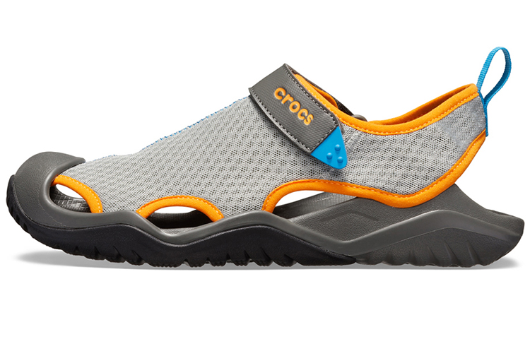 Crocs Classic Sandal 'Grey Orange Blue Colorblock' 205289-0FK