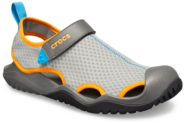Crocs Classic Sandal 'Grey Orange Blue Colorblock' 205289-0FK Lookbook Crocs Classic Sandal 'Grey Orange Blue Colorblock' 205289-0FK