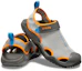 Shop Crocs Classic Sandal 'Grey Orange Blue Colorblock' 205289-0FK