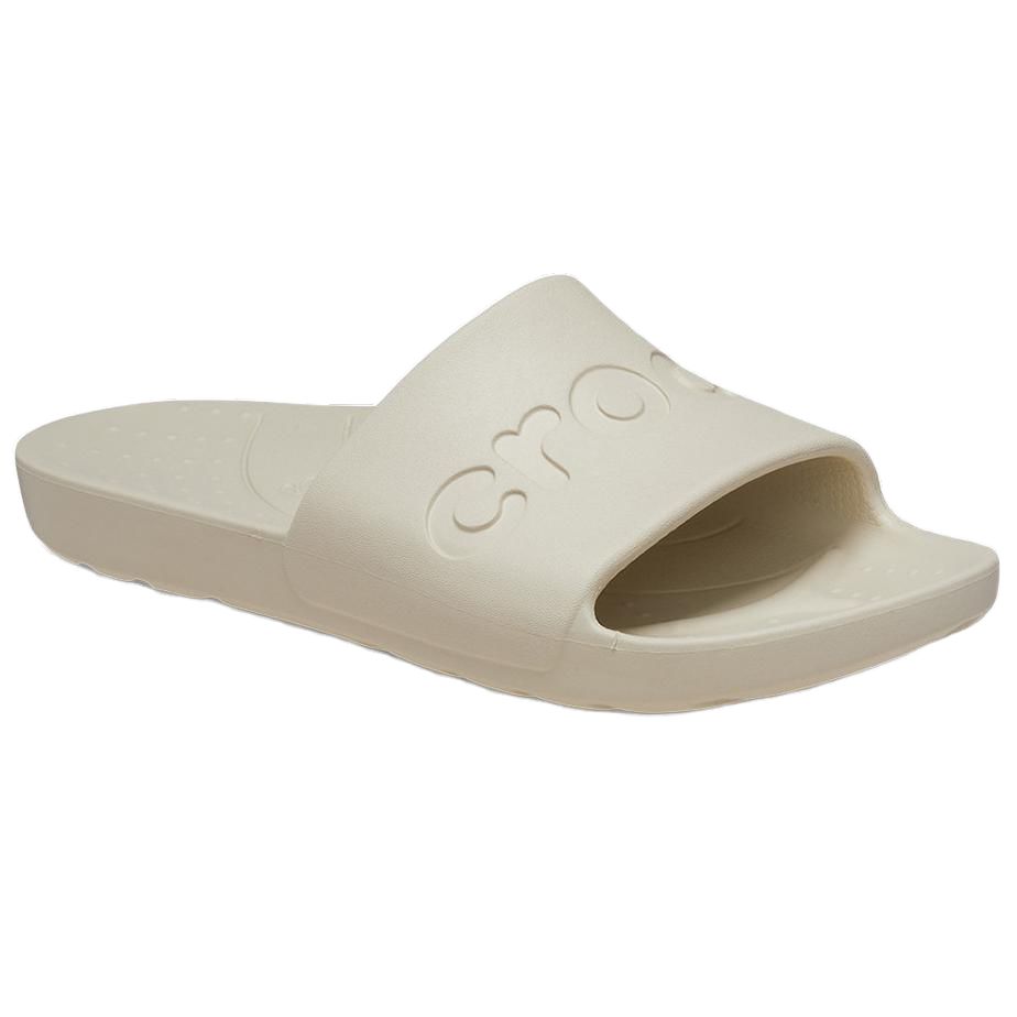 Lookbook Crocs卡羅奇 舒適經典 耐磨輕便 防磨一字拖鞋 男女款 白色