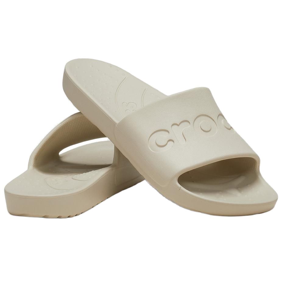 Shop Crocs卡羅奇 舒適經典 耐磨輕便 防磨一字拖鞋 男女款 白色