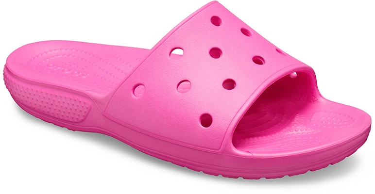 Crocs Classic Slides 'Electric Pink' (Merah Muda Elektrik) 206121-6QQ Lookbook Crocs Classic Slides 'Electric Pink' (Merah Muda Elektrik) 206121-6QQ