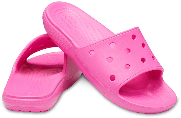 Crocs Classic Slides 'Electric Pink' (Merah Muda Elektrik) 206121-6QQ Shop Crocs Classic Slides 'Electric Pink' (Merah Muda Elektrik) 206121-6QQ