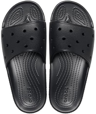 Crocs Classic Slippers Black Unisex 206121-001 Shop Crocs Classic Slippers Black Unisex 206121-001