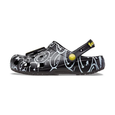 Crocs Classic Smiley World Clogs 'Black White'
