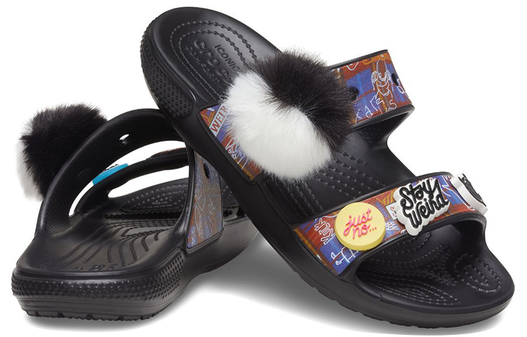 Crocs Classic Soft Sole Cozy Flat Heel Sports Slippers Unisex Black 圖 4