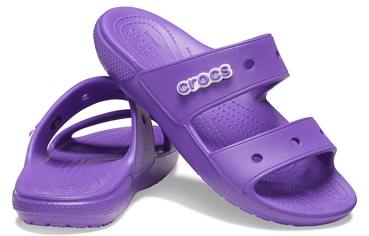 Crocs Classic Soft Sole Cozy Flat Heel Sports Slippers Unisex Purple 圖 4