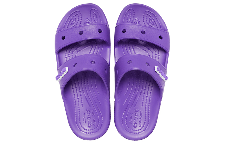 Crocs Classic Soft Sole Cozy Flat Heel Sports Slippers Unisex Purple 圖 5