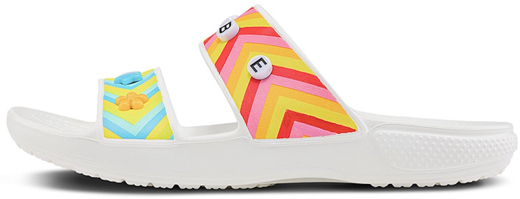 Crocs Classic Sports Slippers Unisex White / Multi-Color 206985-94S Buy Crocs Classic Sports Slippers Unisex White / Multi-Color 206985-94S
