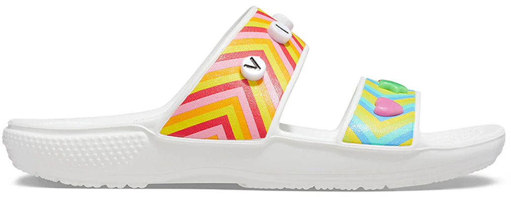 Crocs Classiques Sandales Sport Unisexe Blanc / Multicolore 206985-94S Order Crocs Classiques Sandales Sport Unisexe Blanc / Multicolore 206985-94S