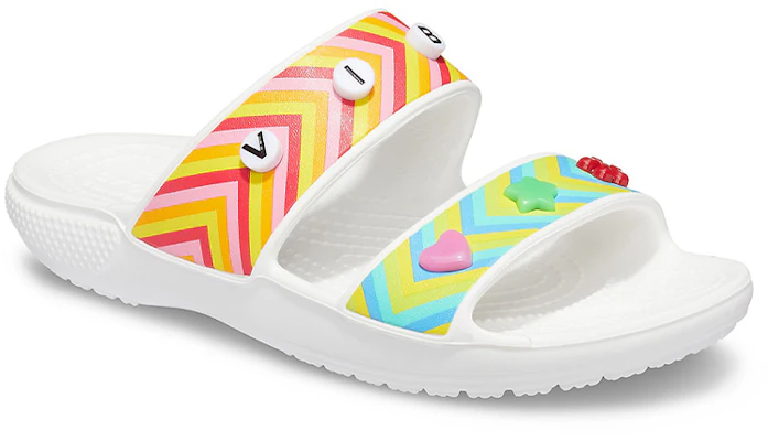 Crocs Classiques Sandales Sport Unisexe Blanc / Multicolore 206985-94S Lookbook Crocs Classiques Sandales Sport Unisexe Blanc / Multicolore 206985-94S