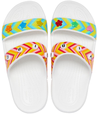 Crocs Classic Selipar Sukan Unisex Putih / Pelbagai Warna 206985-94S Shop Crocs Classic Selipar Sukan Unisex Putih / Pelbagai Warna 206985-94S