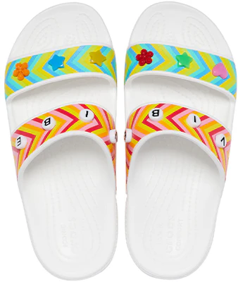 Crocs Classiques Sandales Sport Unisexe Blanc / Multicolore 206985-94S Shop Crocs Classiques Sandales Sport Unisexe Blanc / Multicolore 206985-94S