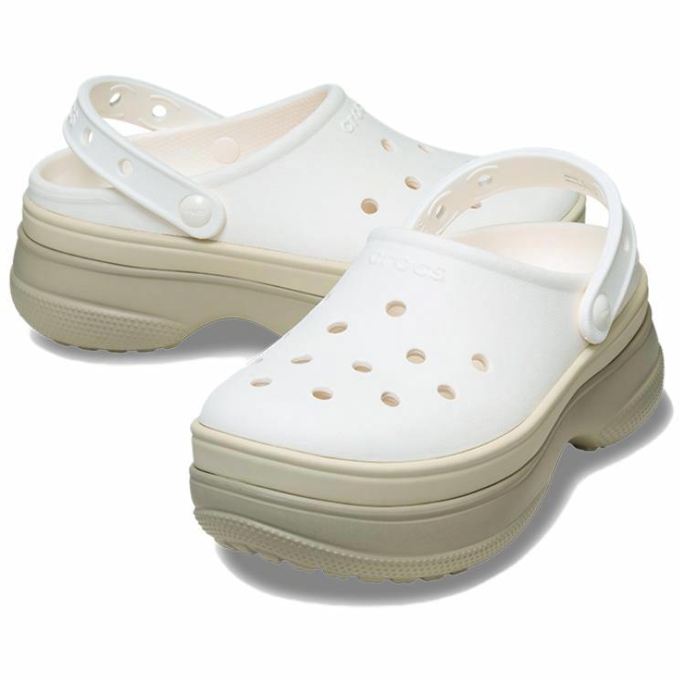 Lookbook Crocs Classic Stacked Clog 'Chalk' 211355-0WV