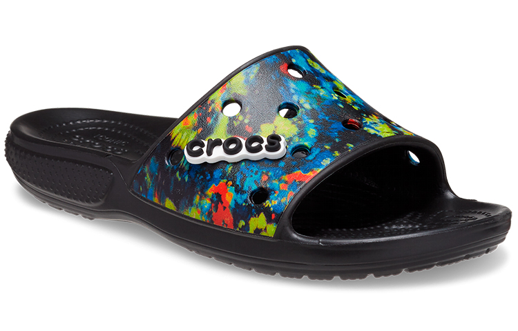 Lookbook Crocs Classic Tie-Dye Graphic Slide ''Nero'' 206520-988