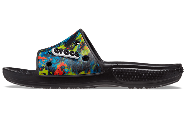 Crocs Classic Tie-Dye Graphic Slide 'Black' 206520-988