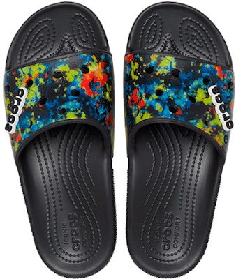 Crocs Classic Tie-Dye Graphic Slide 'Black' 206520-988 Purchase Crocs Classic Tie-Dye Graphic Slide 'Black' 206520-988