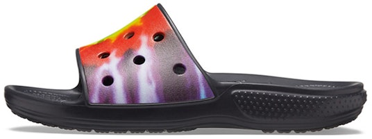 Crocs Classic Tie Dye Pattern Casual Shoe Black 206520-90H Crocs Classic Tie Dye Pattern Casual Shoe Black 206520-90H