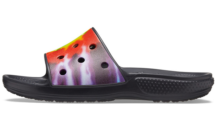 Crocs Classic Tie Dye Pattern Casual Shoe Black 206520-90H