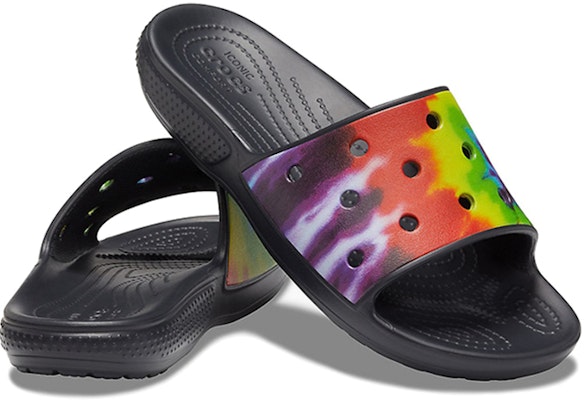 Crocs Classic Corak Tie Dye Kasut Kasual Hitam 206520-90H Shop Crocs Classic Corak Tie Dye Kasut Kasual Hitam 206520-90H