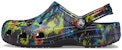 Crocs Classic Tie Dye Corak Unisex Sandal Biru Denim Pantai 205453-4SW