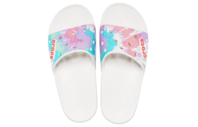 Shop Crocs Clásicos Patrón Tie Dye Zapatillas Multicolor 206520-6SN