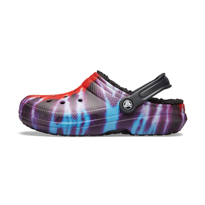 Crocs Classic Tie Dye Stay Warm Cozy Crocs Sports Slippers Unisex Purple Red