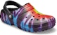Crocs Classic Tie Dye Hangat Selesa Crocs Sukan Selipar Unisex Ungu Merah 206341-988