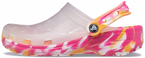 Crocs Classic Translucent Marbled Clogs 'Transparent Pink' 207407-94S Crocs Classic Translucent Marbled Clogs 'Transparent Pink' 207407-94S