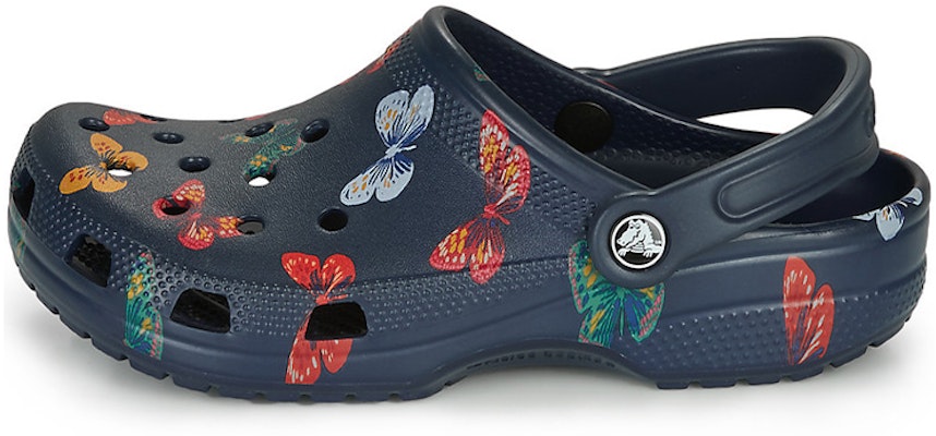 Crocs Classic Vacay Vibes Butterfly Clogs 'Navy Multi' 206375-92Z Buy Crocs Classic Vacay Vibes Butterfly Clogs 'Navy Multi' 206375-92Z