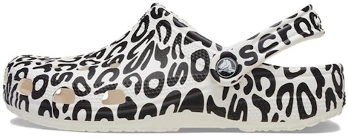 Crocs Classic Warped Logo Clogs 'White Black' 210805-100 Crocs Classic Warped Logo Clogs 'White Black' 210805-100