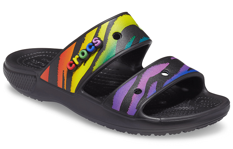 Lookbook Crocs经典耐磨防滑运动拖鞋男女款 黑色 207346-0C4