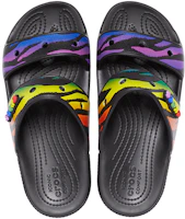 Purchase Crocs卡駱馳 Classic 耐磨防滑一字運動拖鞋 男女同款 黑