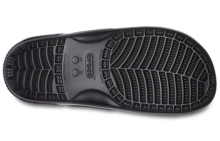 Sizing Crocs经典耐磨防滑运动拖鞋男女款 黑色 207346-0C4