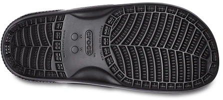 Sizing Crocs卡駱馳 Classic 耐磨防滑一字運動拖鞋 男女同款 黑