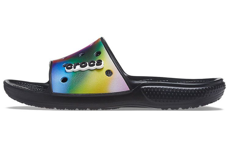 Crocs Colorful Casual Unisex Multi-Color Black Slippers