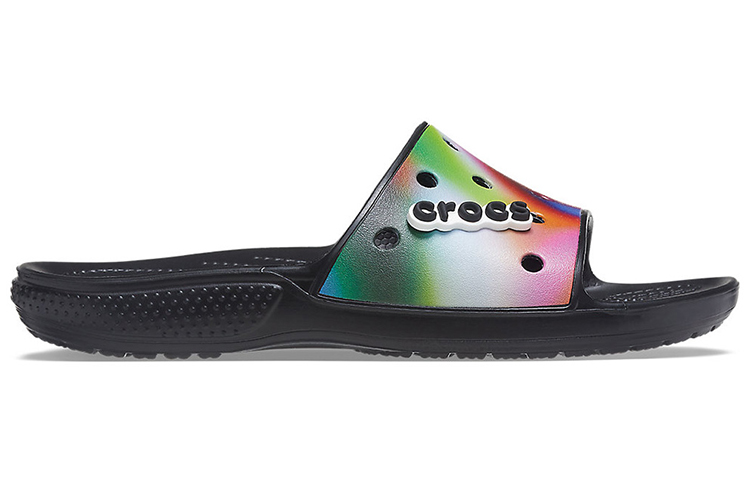 Crocs Colorful Casual Unisex Multi-Color Black Slippers 圖 2