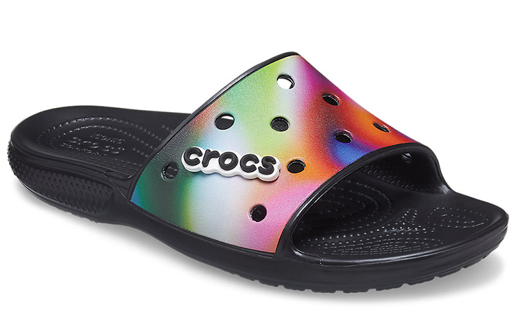 Crocs Colorful Casual Unisex Multi-Color Black Slippers 圖 3